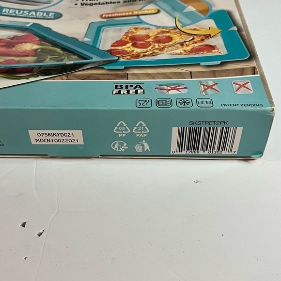 Skinny Stacks Food Storage Trays, Set of 2 - BPA-Free, Space-Saving Design - Picture 12 of 16